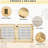 6-Panel Folding Dog,Wooden Pet Gate