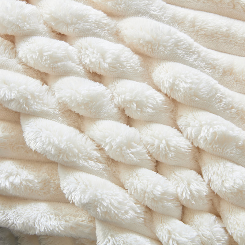 Plush Corduroy Ottoman To Combine With 2 Seater Sofa (Only Including Ottoman), Beige+White