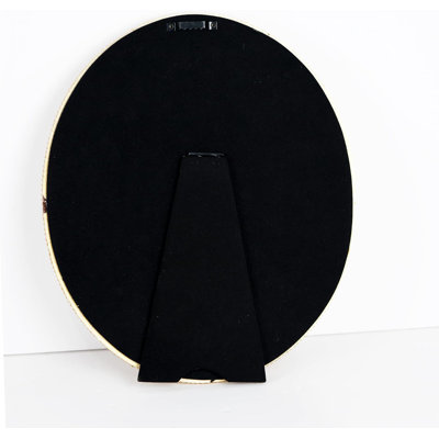 Oval Resin Vintage Mirror, Wall Mounted Decorative Mirror For Entryway, Hallway, Bedroom Oval Mirror 11.8X10 Inch (Gold)