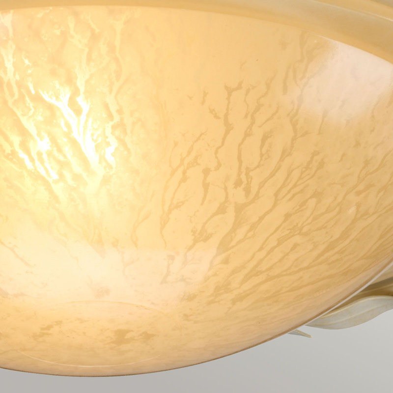 Ballyrashane Glass Flush Mount, Ivory/Gold