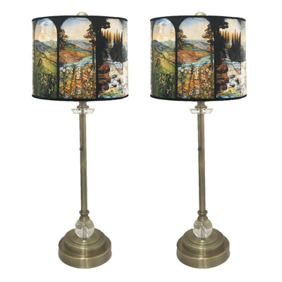 Ensemble de lampe buffet 28" crystal Stobie