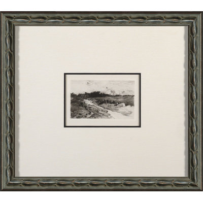 «Scenic Landscape Engraving I» - Peinture encadrée sur papier