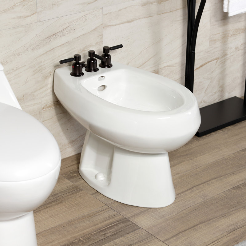 Robinet de bidet vertical espacé Kaiser, Bronze huilé