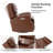 Andreas Traditional Genuine Leather Power Swivel Glider Recliner Set Of 2-912818689