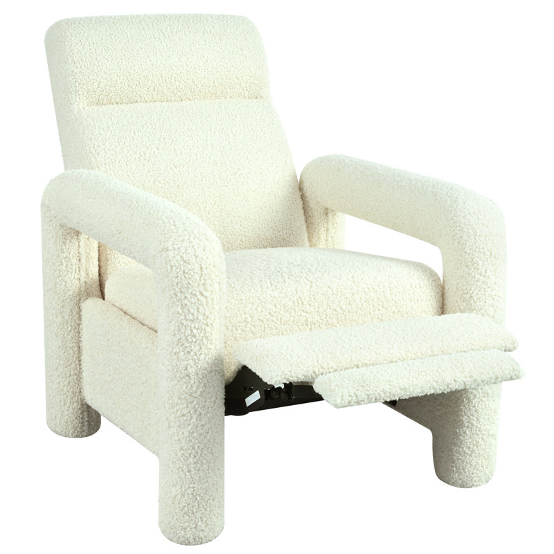 Fauteuil inclinable avec dossier à pression 31,25 pouces, dossier inclinable réglable pour le salon, Beige