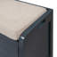 Banc de rangement avec panier amovible et 2 tiroirs, banc à chaussures entièrement assemblé avec coussin amovible (bleu marine)-141951657