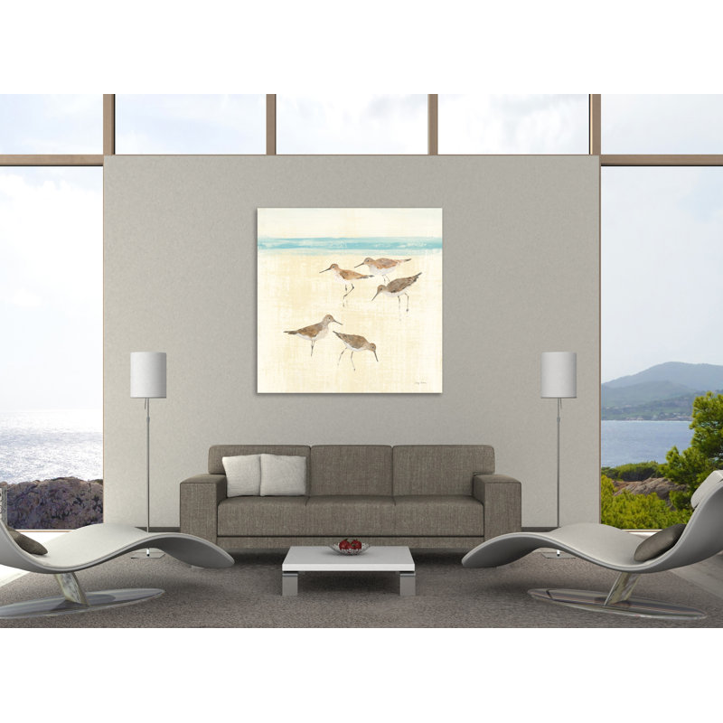 Sandpipers par Avery Tillmon - Toile tendue, H 18 po x l 18 po x P 1,5 po