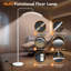 Lampe de plancher à DEL réglable de 48 à 68 po de hauteur, lumière en demi-lune de 29 po de largeur avec télécommande pour les extensions de cils, art d'ongle, tatouage, luminosité de salon à intensité variable, tête rotative, blanc