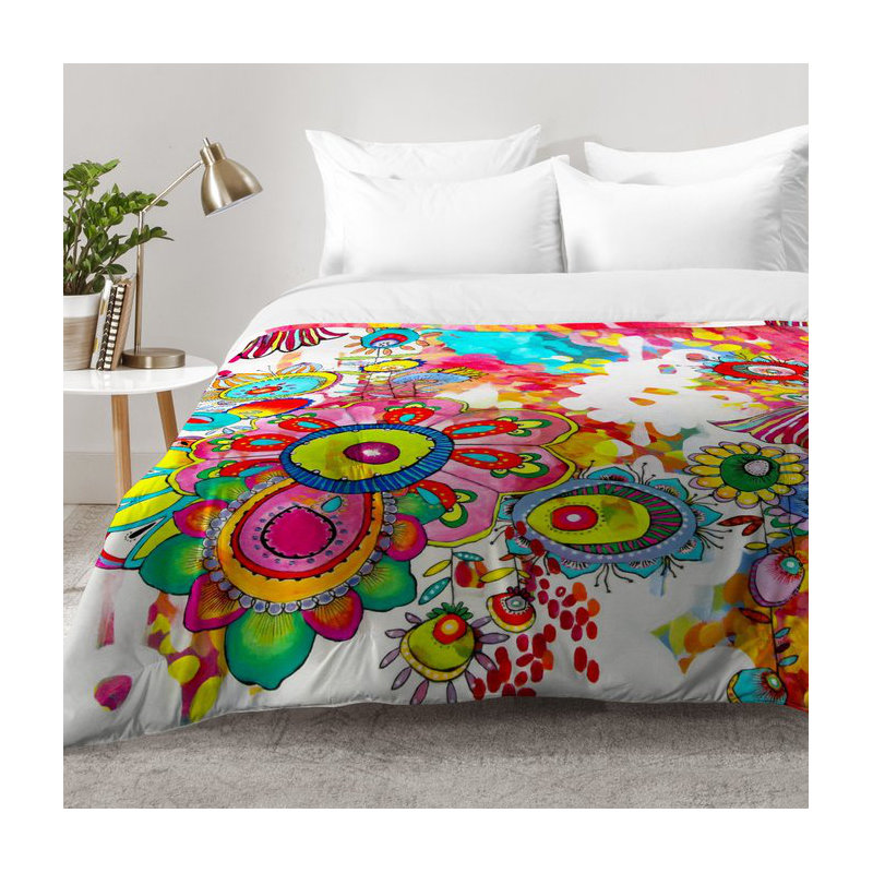 Stephanie Corfee Modern & Contemporary Floral Comforter, Full/Queen Comforter + 2 Standard Shams