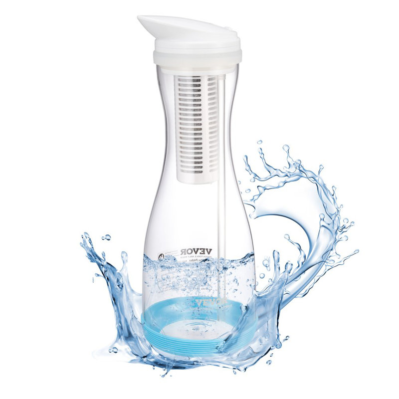 Pichet pour filtre à eau 6 tasses, filtre à eau en verre, 210 gallons, sans BPA