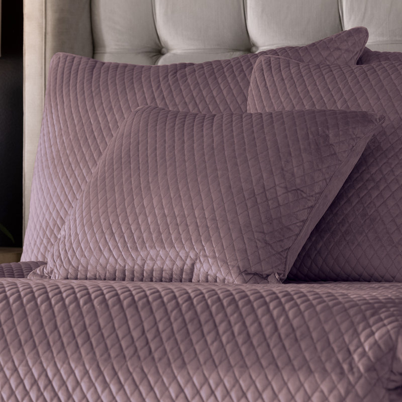 Valentina Quilted Medium Pillow, Standard, Brown