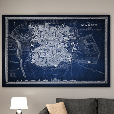 " Vintage Madrid Map "
