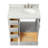 Ariel Cambridge 36 In. Right Offset Vanity With 2 In. Carrara Marble Countertop-105903777
