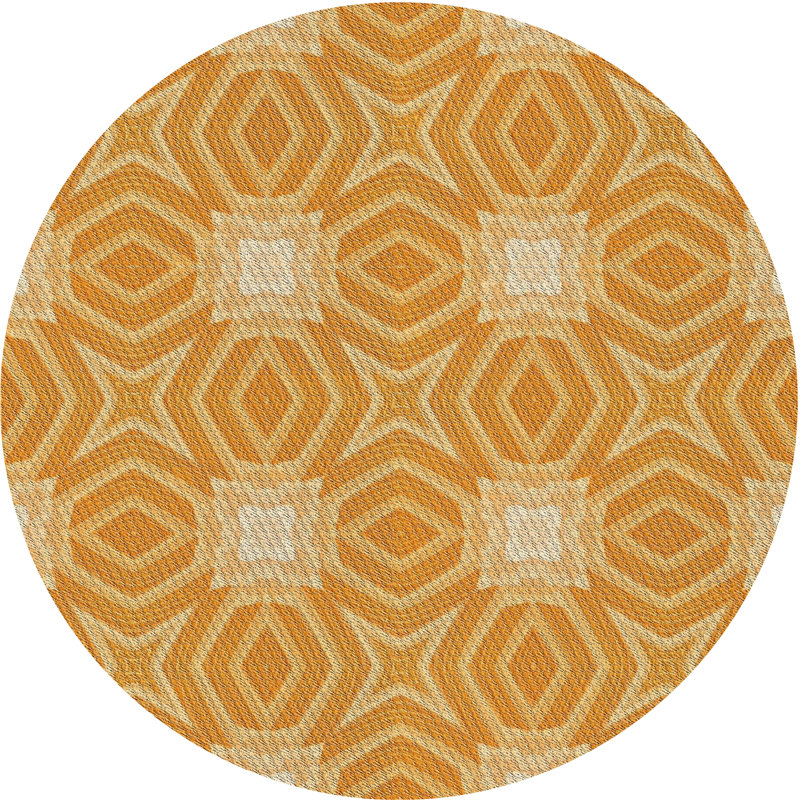 Geometric Indoor Rug, Round 6'