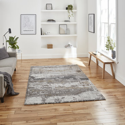Hanahan area rug Machine Woven Rectangle Grey