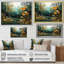 «Forest Enchanted Canopy Patchwork II», art mural forêt-374023057-374023056