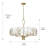 Tiah 6 - Light Steel Dimmable Drum Chandelier-92388740