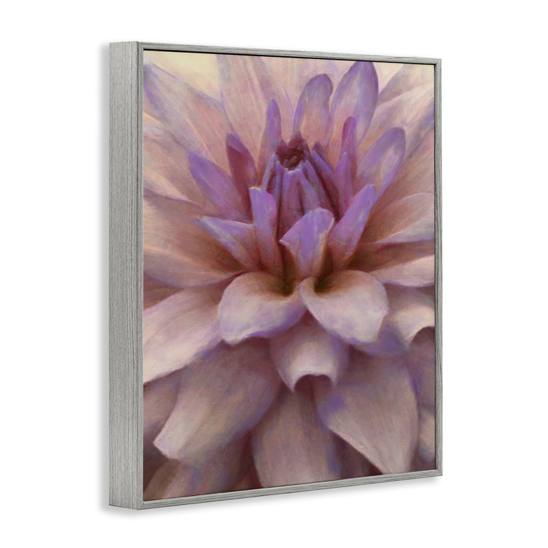 Art de pétales de dahlia mauves par Alonzo Saunders bg-077, Estampe numérique Farmhouse, H 20 po x l 16 po