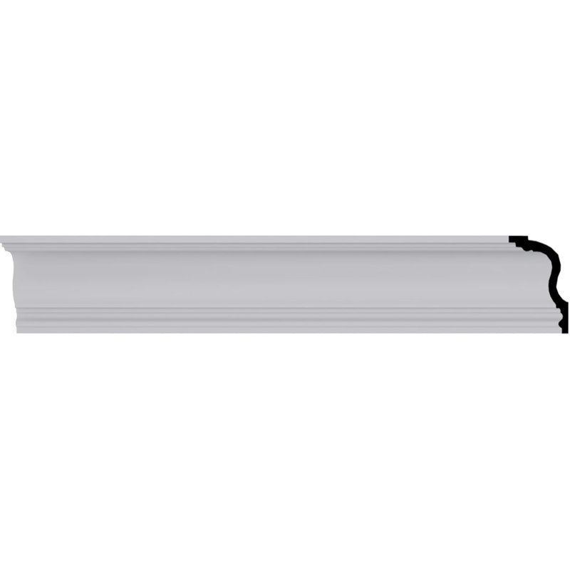 Niobe Traditional White Polyurethane Crown Moulding 94.5"