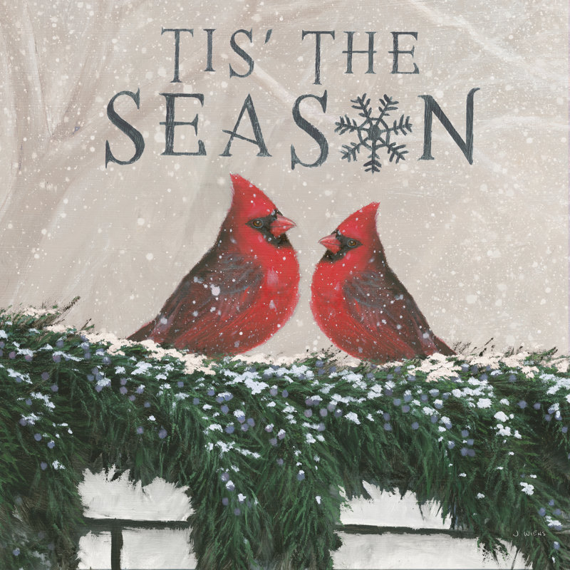 «Christmas Affinity X Two Birds», reproduction encadrée, H 12 po x l 12 po x P 1,25 po, Non, Toile encadrée noire