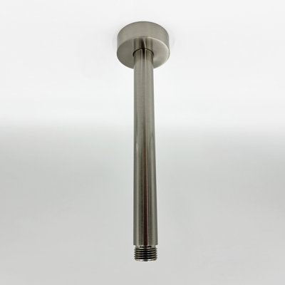 Shower Arm With Flange, 1/2 NPT Tapered Threads, Rain Shower Head Arm, Ceiling Mount Shower Extension Arm