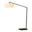 Lampe sur pied en arc extensible 87 po, interrupteur à gradins, base rectangulaire en marbre-121425483