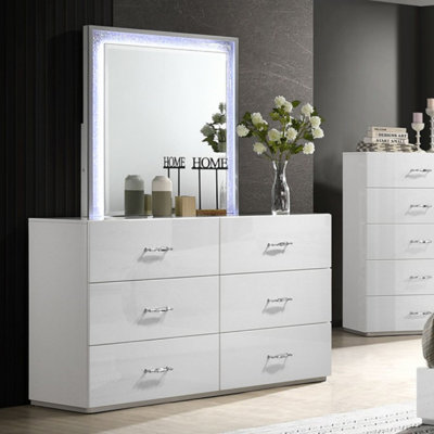 Jokimas 6-drawer Dresser With Led Mirror
