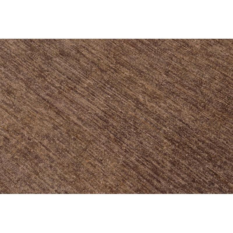 Tapis gris / brun en laine noué à la main 10 pi 1 po x 13 pi 10 po Fabian