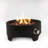 Shameel 6.7" H x 15" W Propane Tabletop Fire Pit with Lid as Lockable Handle for Portable Camping