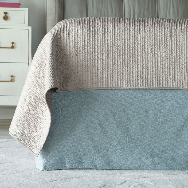 Gia Tailored Bed Skirt, Blue