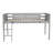 Gray Twin Size Low Loft Wood Bed With . Frame. No Box Spring. Effortless Assembly - Wood. Position Adjustable. Safe & Secure. Easy To Put Together. 41.7''W X 79.5''L. 300Lb Capacity-690314220-690314221
