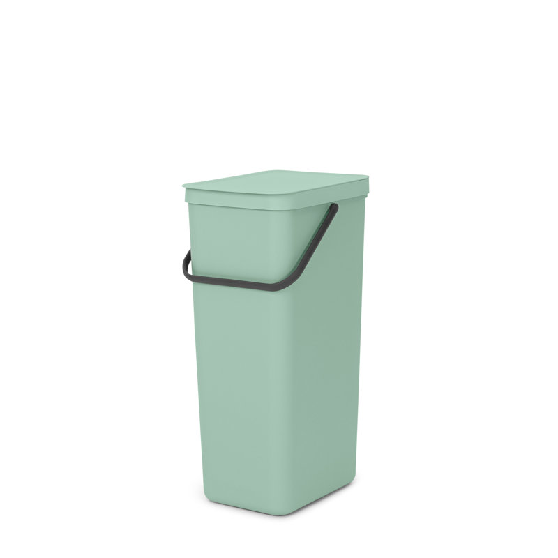 Poubelle de recyclage en plastique 10,6 gallons Sort & Go, Vert jade