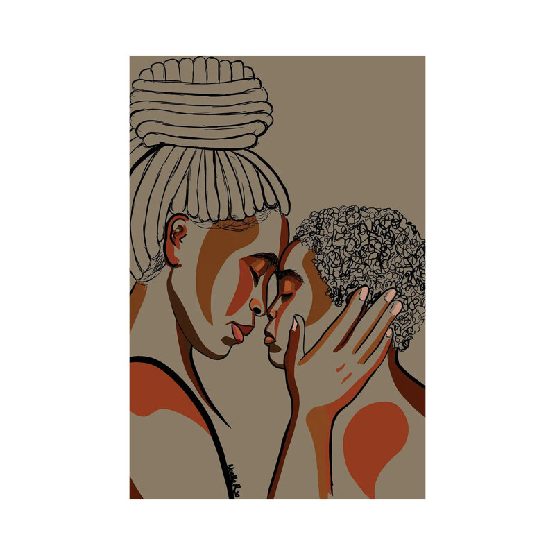 Mommy And Me III by NoelleRx - Wrapped Canvas Print, 20.32 cm H x 30.48 cm W