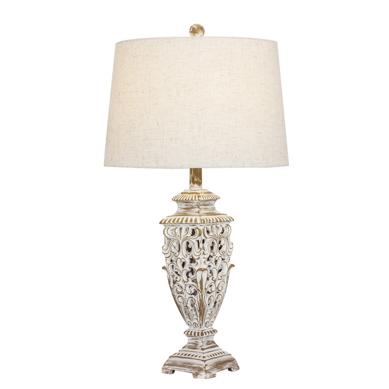 Brutus Resin Table Lamp, Antique White, Beige