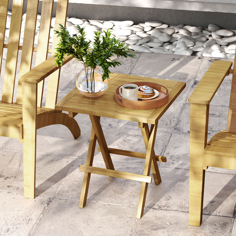 Square Teak Outdoor Side Table , 46cm W 46cm D