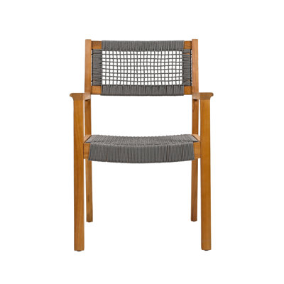 Cimora Rope Woven Acacia Wood Dining Chairs