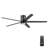 Graceshire 60" Matte Black Ceiling Fan with LED Light and Remote-122613080-122613079