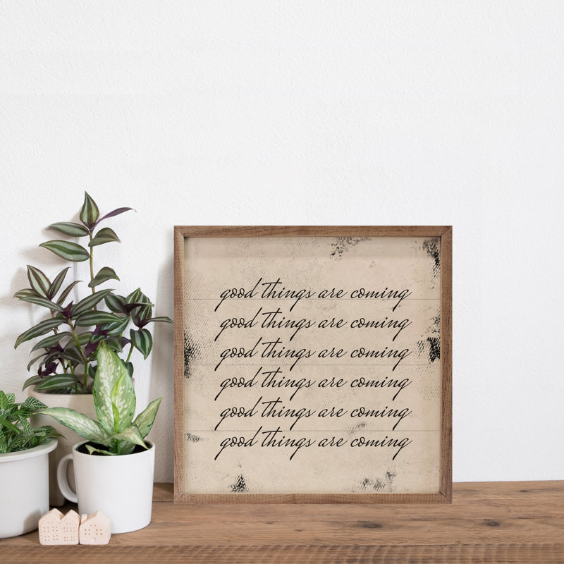 Répétez «Good Things Are Coming White», H 8 po x l 8 po