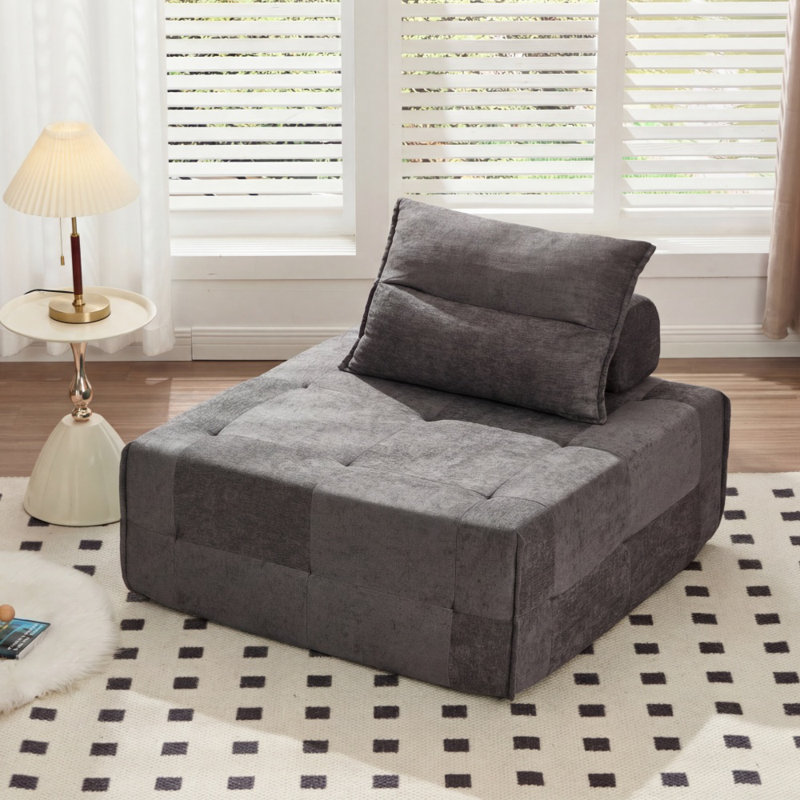 Canapé modulaire à assise profonde, canapé réglable en chenille à dossier réglable pour le salon de la chambre à coucher