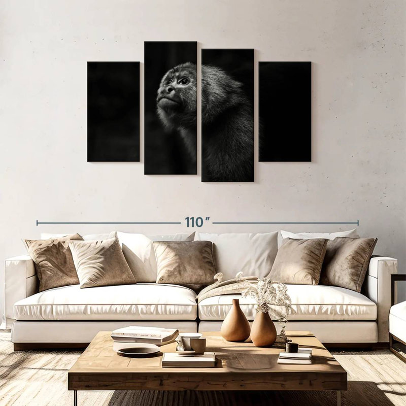 Brampt Capuchin Monkey, 48" H x 75" W