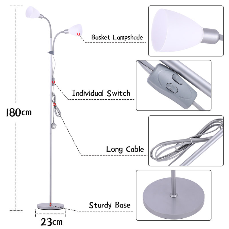 180cm Silver Tree Floor Lamp