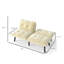 Lit crème moderne qui se plie et se transforme, 2 places, dossier réglable pour différentes positions de détente, revêtement en velours, structure en métal, rembourrage en mousse, pliant convertible pour espace de vie principal