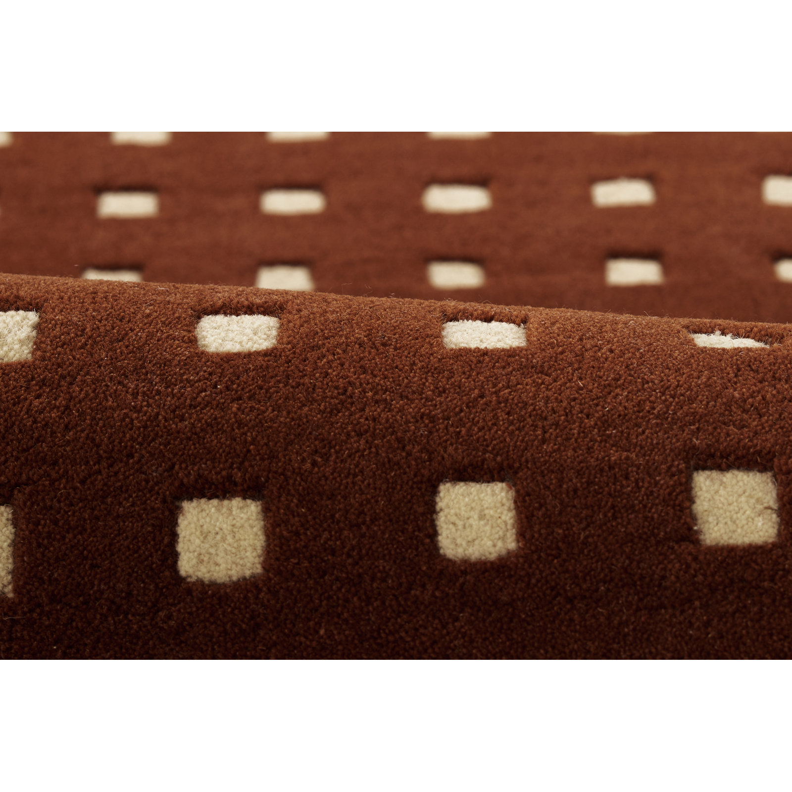 Lang Rust Hand-Tufted Geometric Wool Rug, 6' X 9'