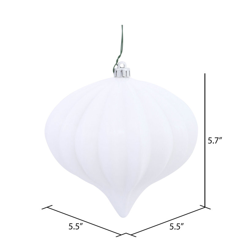 Ornement de Noël 5,7 po UV, Blanc