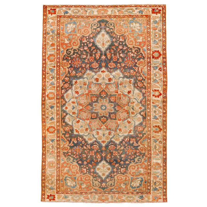 One-of-a-Kind 4'6″ X 7′2″ 1990s Wool Area Rug in