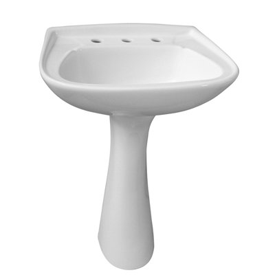 Barclay Hartford 17.75'' White Vitreous China Oval Bathroom Sink with Overflow