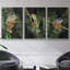 Watercolor Tree Frogs I - ensemble de 3 reproductions sur toile-97945639-97945640