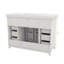 Meuble-lavabo de 48 pouces avec lavabo en résine, armoire moderne avec 6 tiroirs à fermeture silencieuse et 2 portes pour un grand rangement