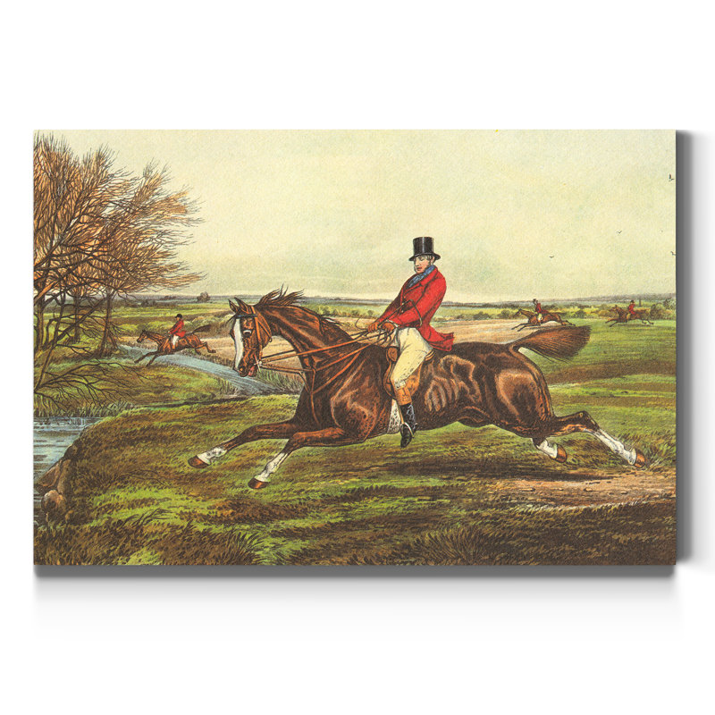 « The English Hunt II », reproduction d’art sur toile, H 48 po x l 32 po x P 1 po, Toile tendue