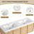 60'' Double Bathroom Vanity with Resin Top
